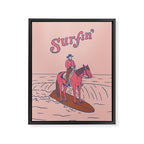Surfin' Framed Canvas Print Gallery Image 6