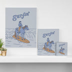 Surfin' in Blue Canvas Print Gallery Image 3