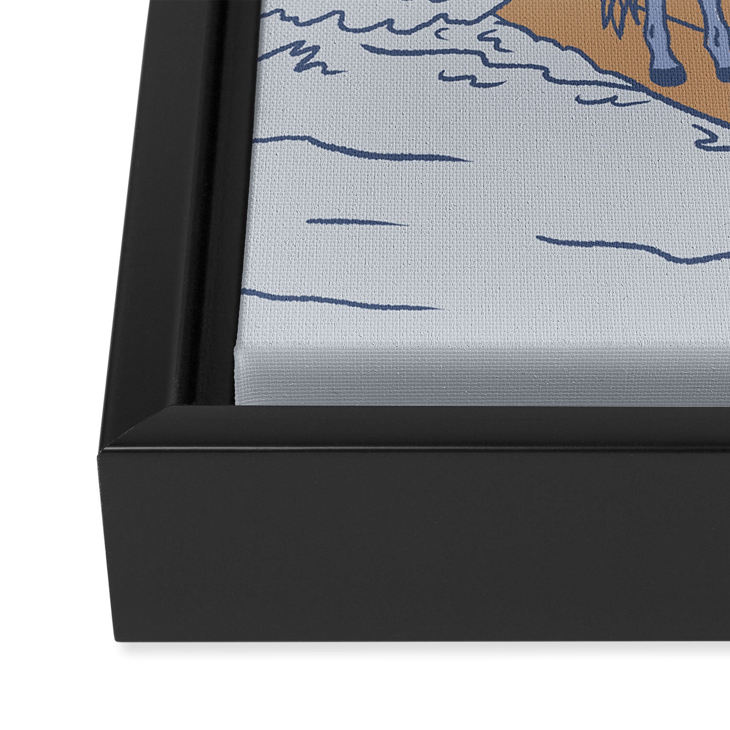 Surfin' in Blue Framed Canvas Print Gallery Image 3