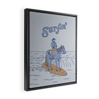 Surfin' in Blue Framed Canvas Print Gallery Image 2