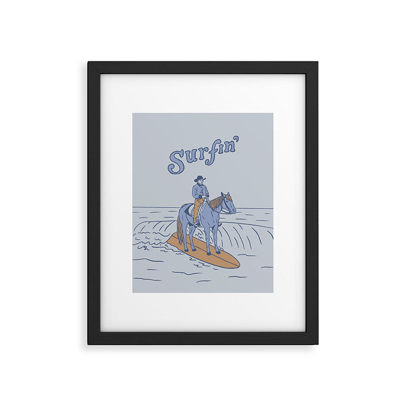 Surfin' in Blue Framed Art Print Gallery Image 4