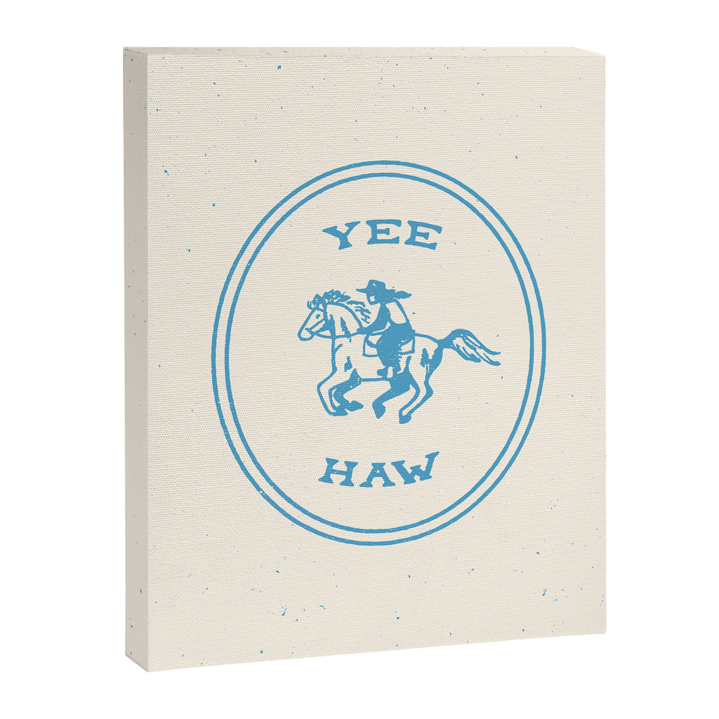 Yee Haw in Blue Canvas Print Gallery Image 6