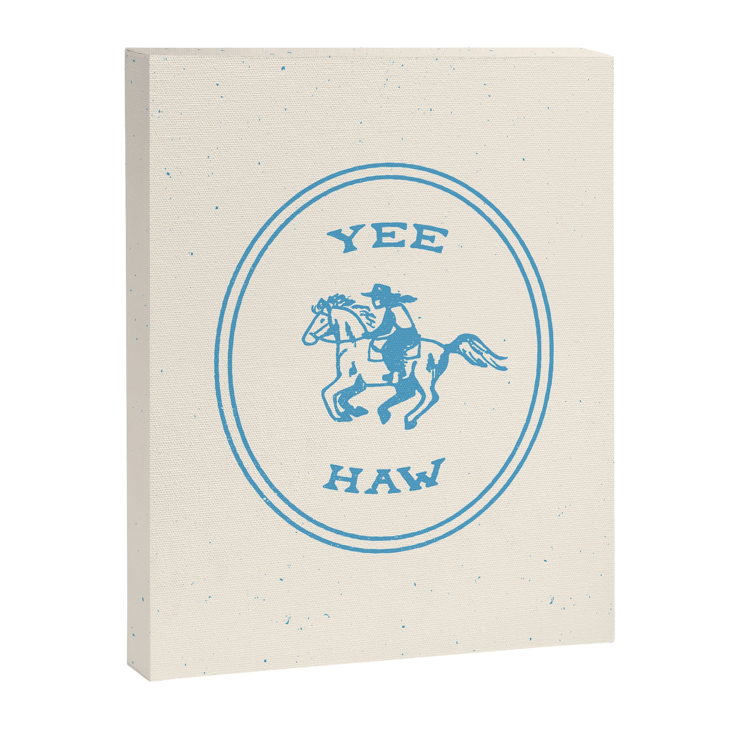 Yee Haw in Blue Canvas Print Gallery Image 6