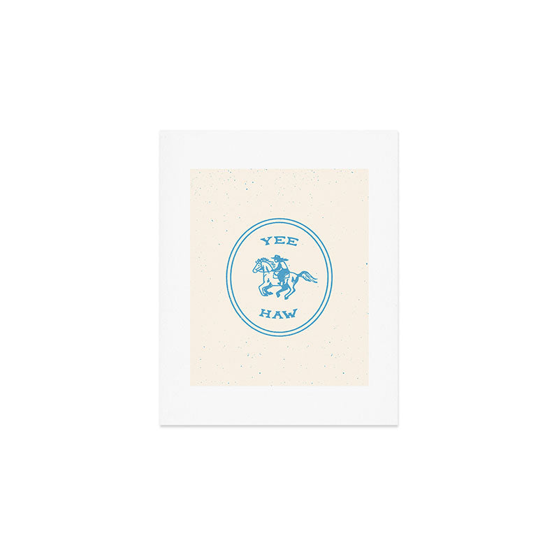 Yee Haw in Blue Art Print Gallery Image 1