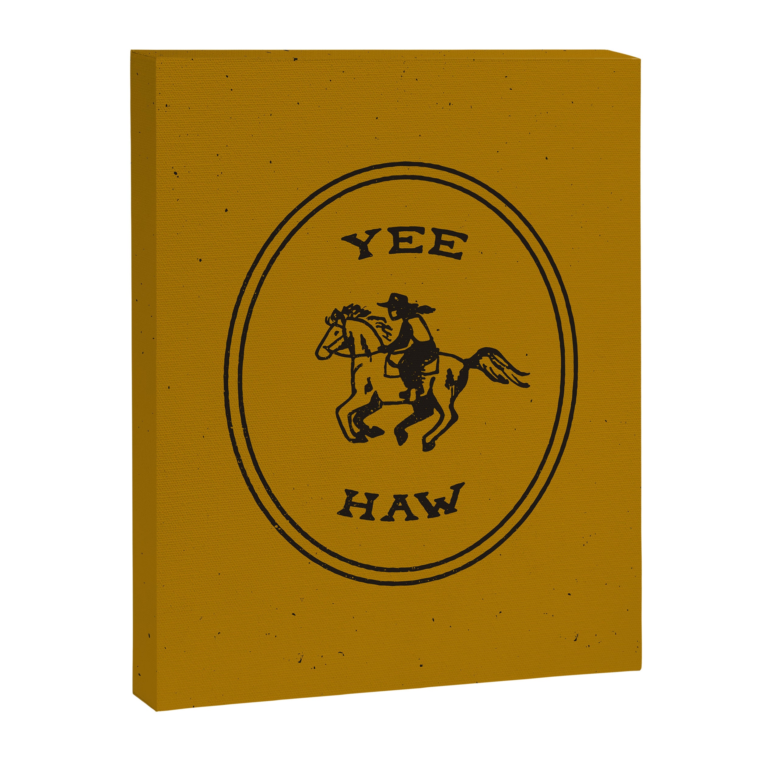 Yee Haw in Gold Canvas Print Gallery Image 3