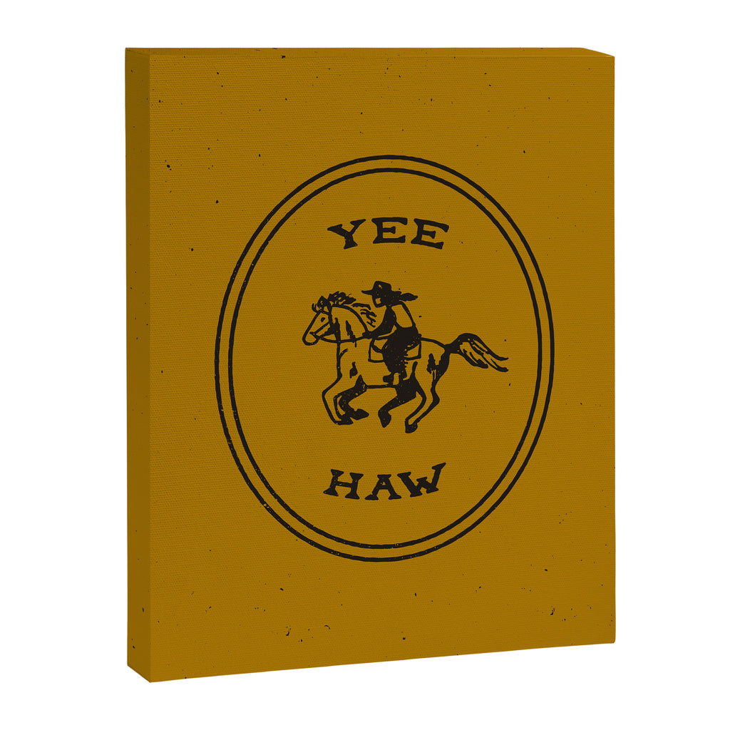 Yee Haw in Gold Canvas Print Gallery Image 6
