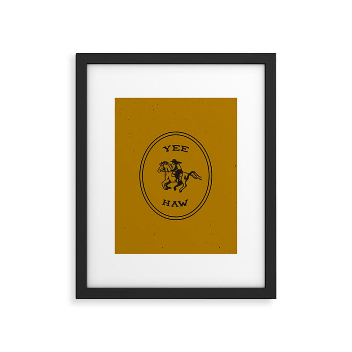 Yee Haw in Gold Framed Art Print Gallery Image 1
