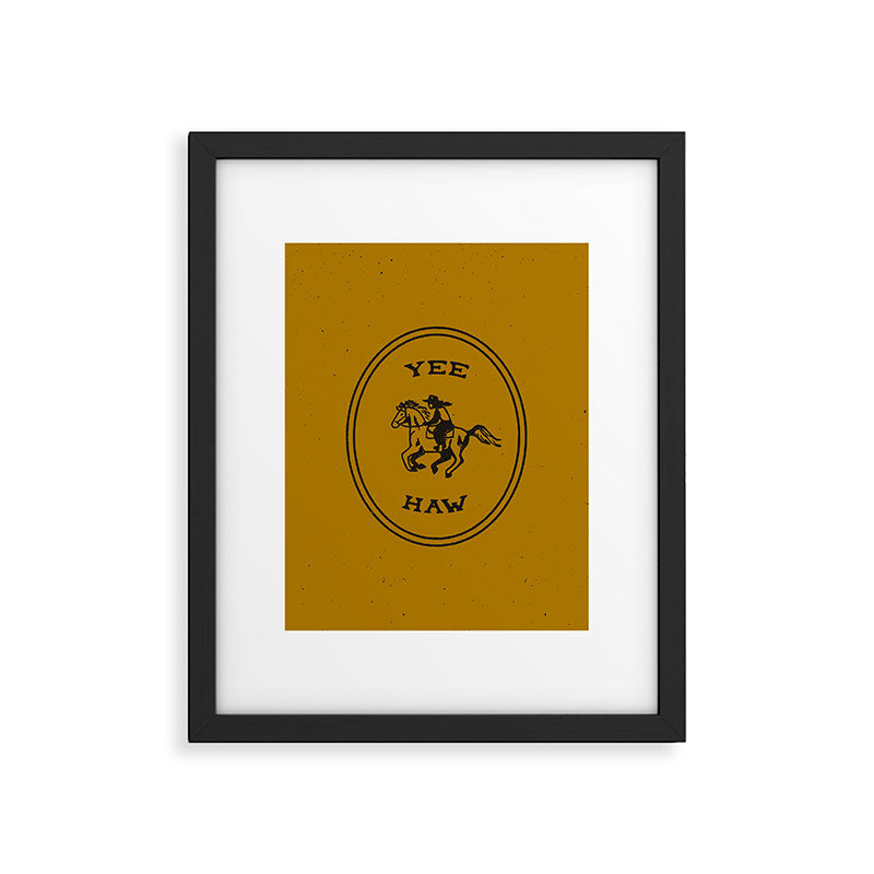 Yee Haw in Gold Framed Art Print Gallery Image 5