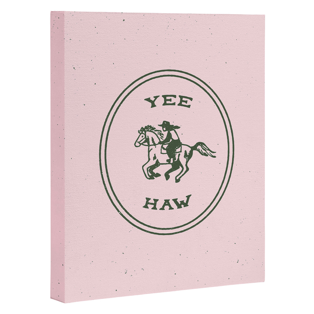 Yee Haw in Pink Canvas Print Gallery Image 3