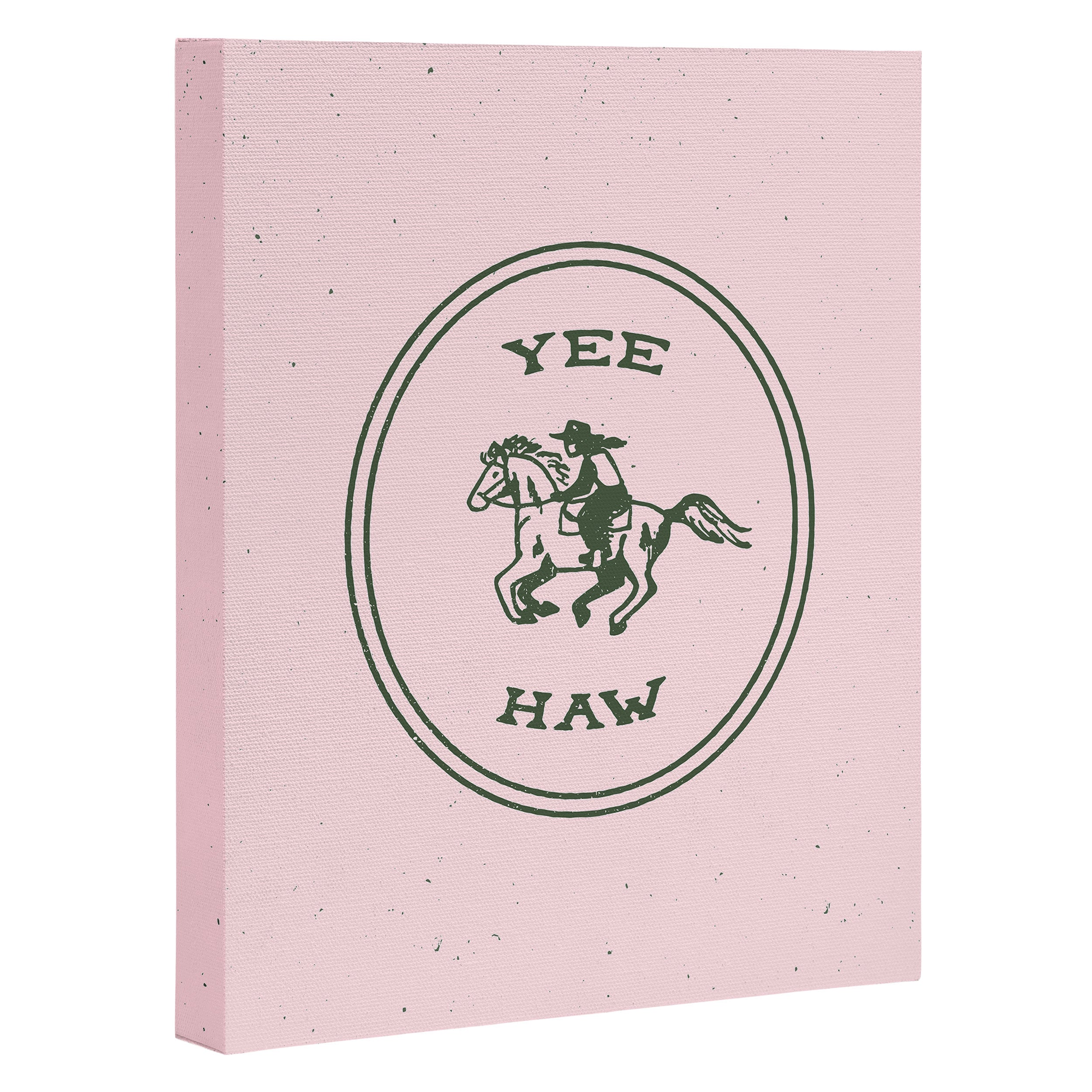 Yee Haw in Pink Canvas Print Gallery Image 3