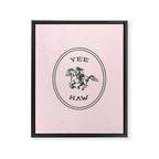 Yee Haw in Pink Framed Canvas Print Gallery Image 6