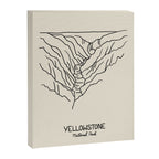 Yellowstone National Park Black on Cream Canvas Print Gallery Image 6