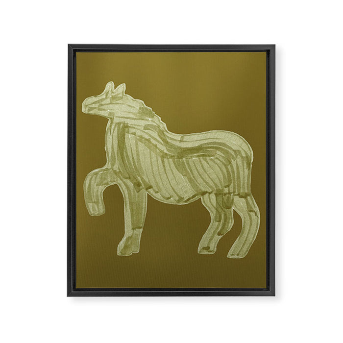 A Horse Says Hello Framed Canvas Print Gallery Image 1