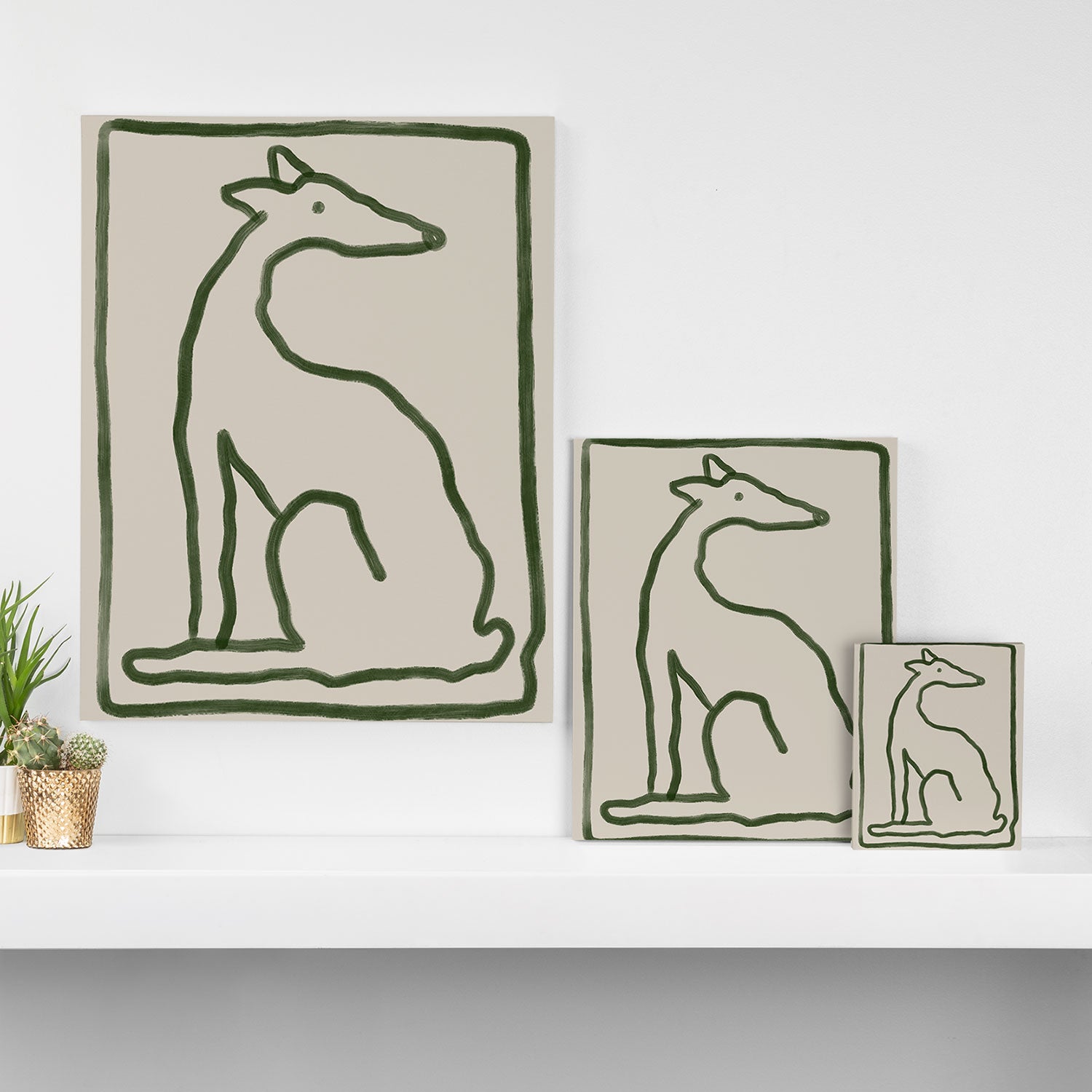 The Dog Waits Canvas Print Gallery Image 3