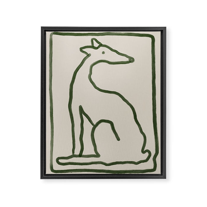 The Dog Waits Framed Canvas Print Gallery Image 1
