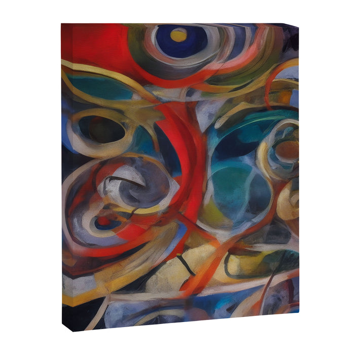Abstract Cubist Art Storm inside my head by Emmanuel Signorino Canvas Print Gallery Image 1