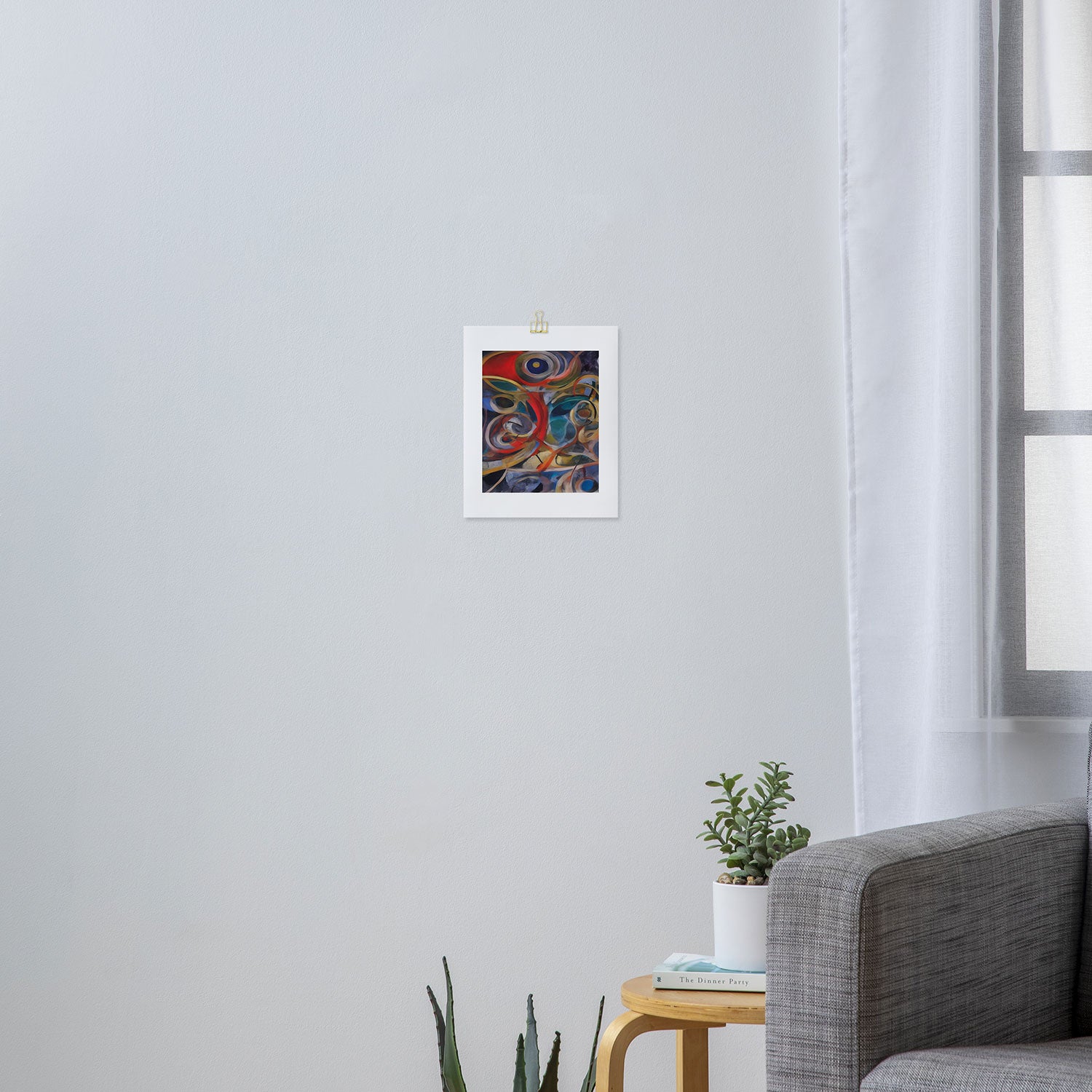 Abstract Cubist Art Storm inside my head by Emmanuel Signorino Art Print Gallery Image 3