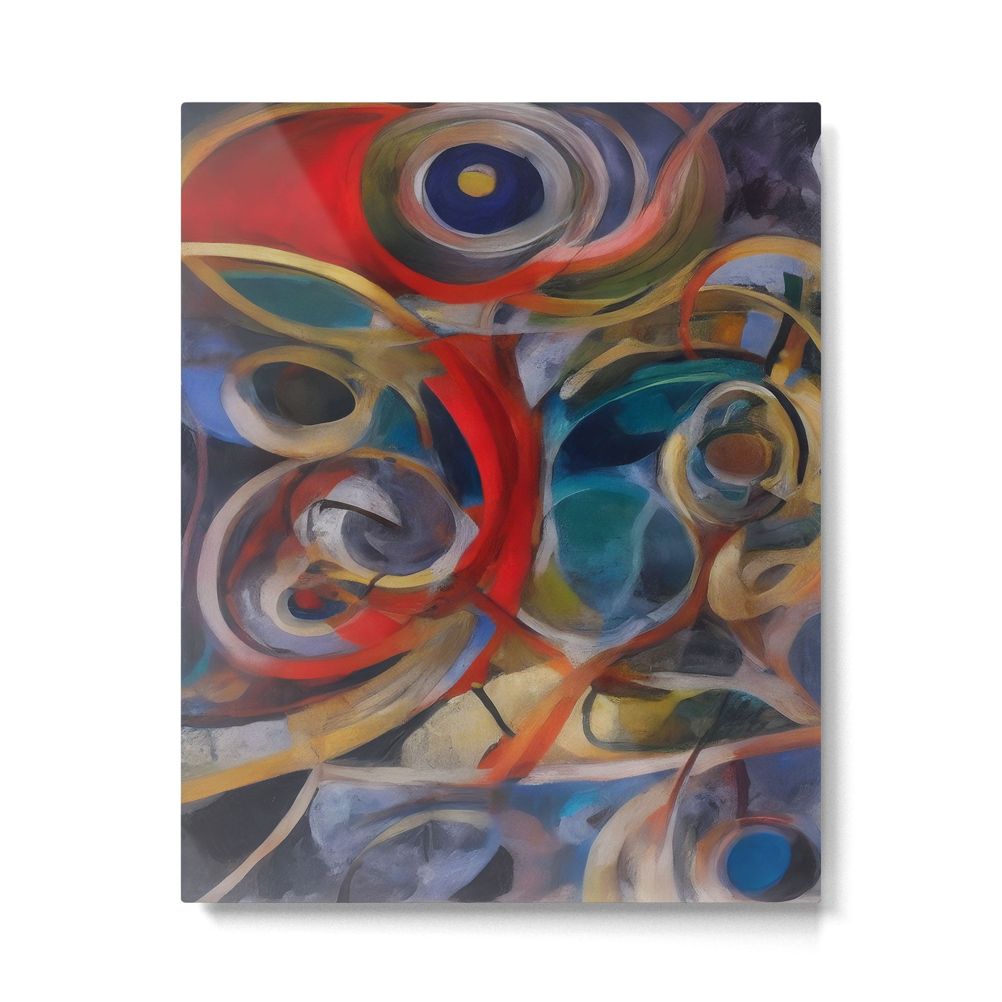 Abstract Cubist Art Storm inside my head by Emmanuel Signorino Metal Print Gallery Image 4