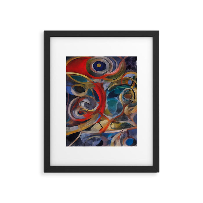 Abstract Cubist Art Storm inside my head by Emmanuel Signorino Framed Art Print Gallery Image 1