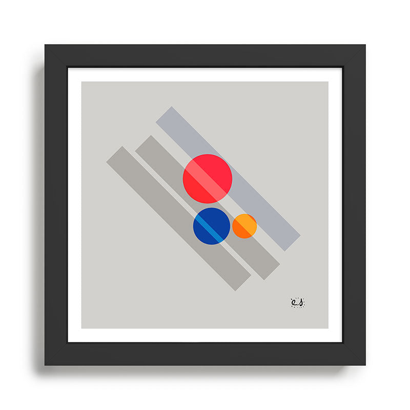 Abstract Suprematism Equilibrium Art Red Blue Yellow Framed Art Print Gallery Image 1
