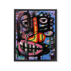 Big Mouth Graffiti Urban Art Collage in the Streets of Bologna Framed Canvas Print Gallery Image 6
