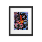 Big Mouth Graffiti Urban Art Collage in the Streets of Bologna Framed Art Print Gallery Image 5