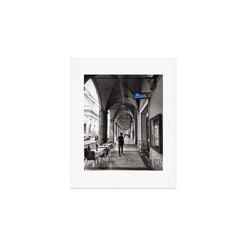 Black and white Bologna Street Photography Art Print Gallery Image 1