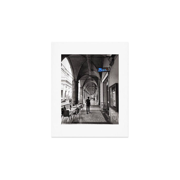 Black and white Bologna Street Photography Art Print Gallery Image 1