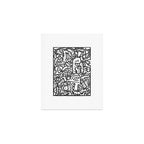 Black and White Graffiti Street art Ink Marker  Art Print Gallery Image 1