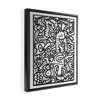 Black and White Graffiti Street art Ink Marker  Framed Canvas Print Gallery Image 2