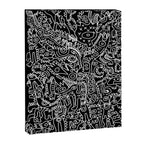 Black and White Street Art Tribal Graffiti Canvas Print Gallery Image 8