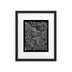 Black and White Street Art Tribal Graffiti Framed Art Print Gallery Image 4