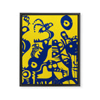 Blue Sweet Monsters in the Sun Street Art Graffiti Design Framed Canvas Print Gallery Image 8
