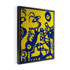 Blue Sweet Monsters in the Sun Street Art Graffiti Design Framed Canvas Print Gallery Image 2