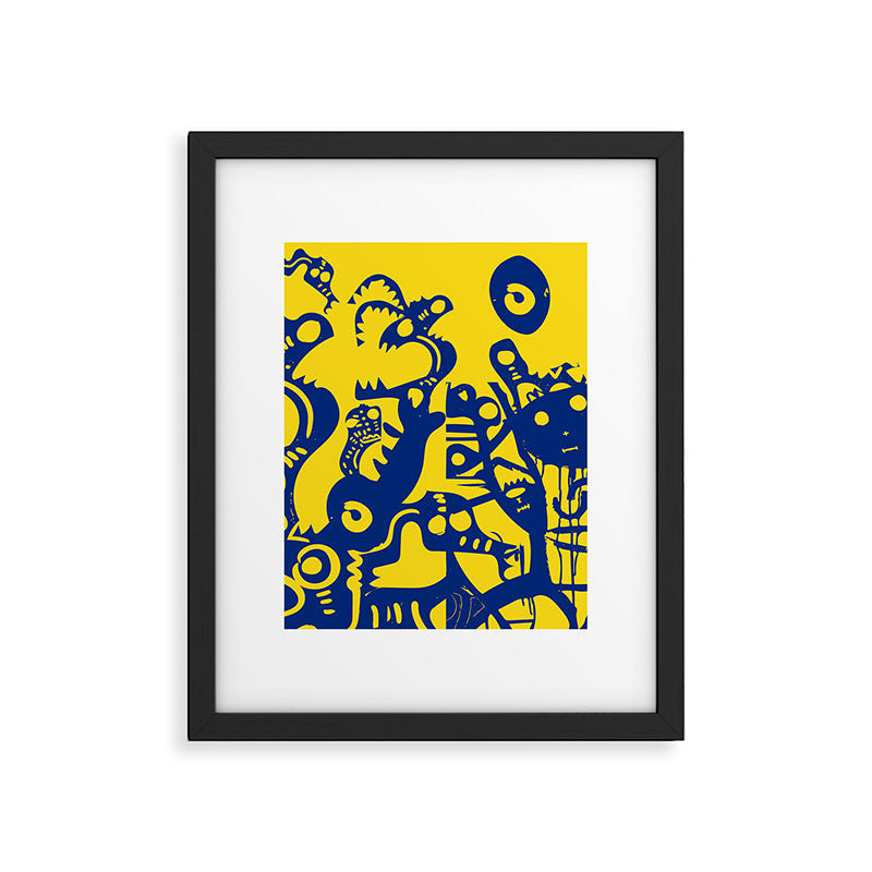 Blue Sweet Monsters in the Sun Street Art Graffiti Design Framed Art Print Gallery Image 6