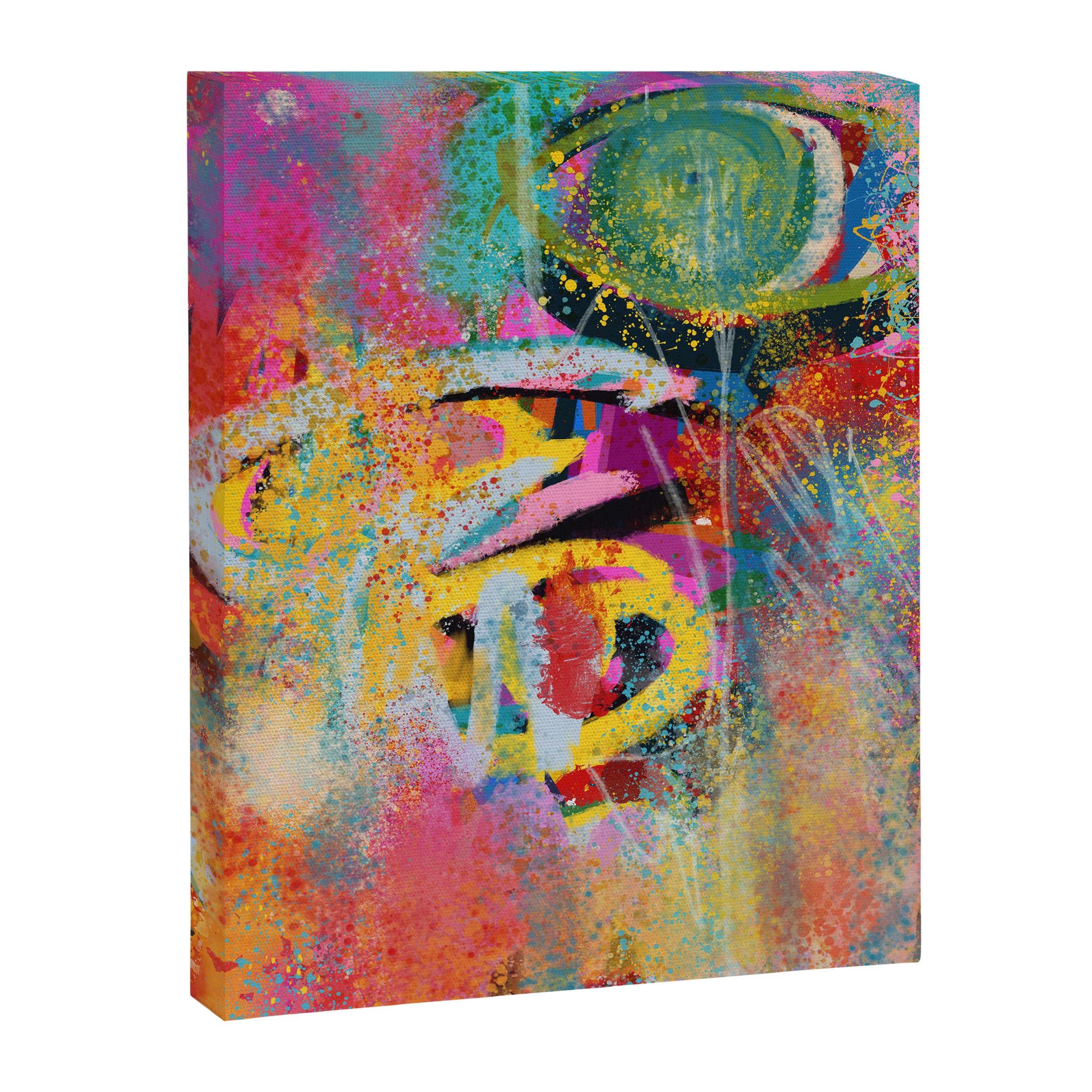 Chromatic Whispers Sprayed Abstract Dance of Color and Chaos Canvas Print Gallery Image 6