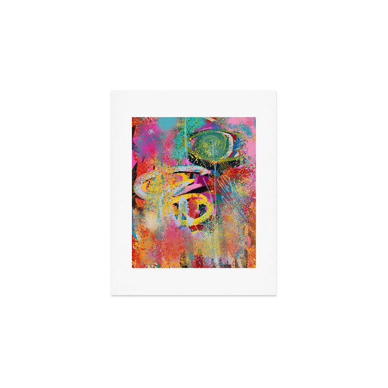 Chromatic Whispers Sprayed Abstract Dance of Color and Chaos Art Print Gallery Image 1
