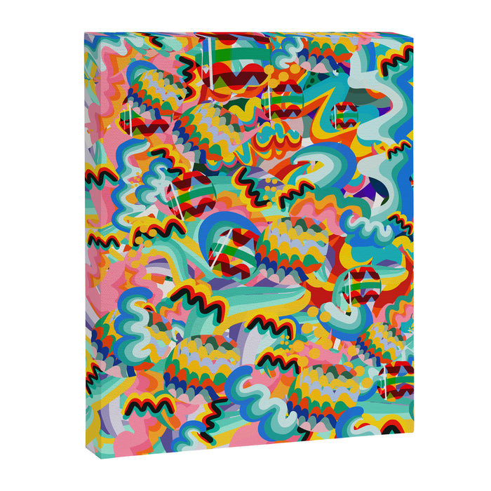 Colorful Abstract Graffiti Pop Art Pattern Design by Emmanuel Signorino  Canvas Print Gallery Image 1