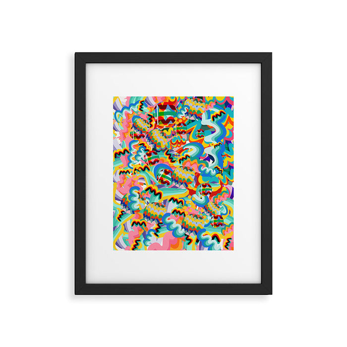 Colorful Abstract Graffiti Pop Art Pattern Design by Emmanuel Signorino  Framed Art Print Gallery Image 1