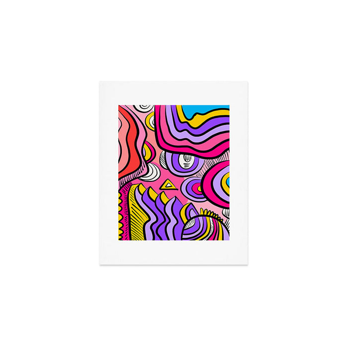 Colorful Abstract Pop Birds Pattern Art Print Gallery Image 1