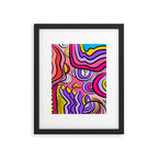 Colorful Abstract Pop Birds Pattern Framed Art Print Gallery Image 5
