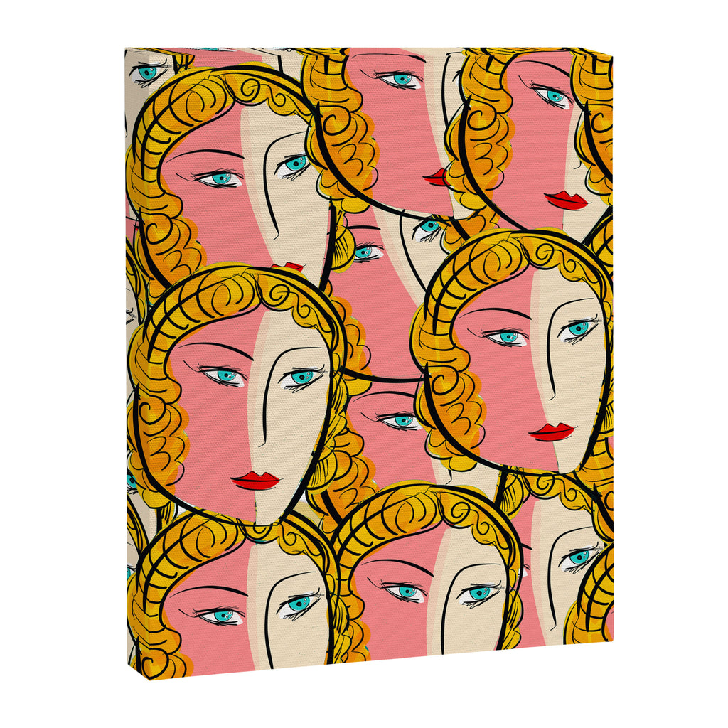 Comics Pop Girl Pattern Canvas Print Gallery Image 8