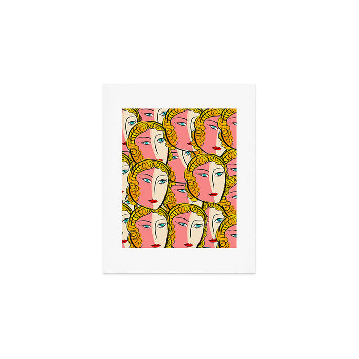 Comics Pop Girl Pattern Art Print Gallery Image 1