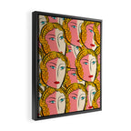 Comics Pop Girl Pattern Framed Canvas Print Gallery Image 2