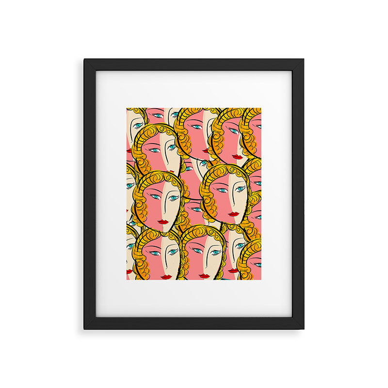 Comics Pop Girl Pattern Framed Art Print Gallery Image 6