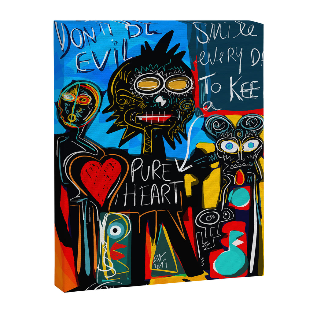 Don't be Evil Street Art Graffiti Canvas Print Gallery Image 6