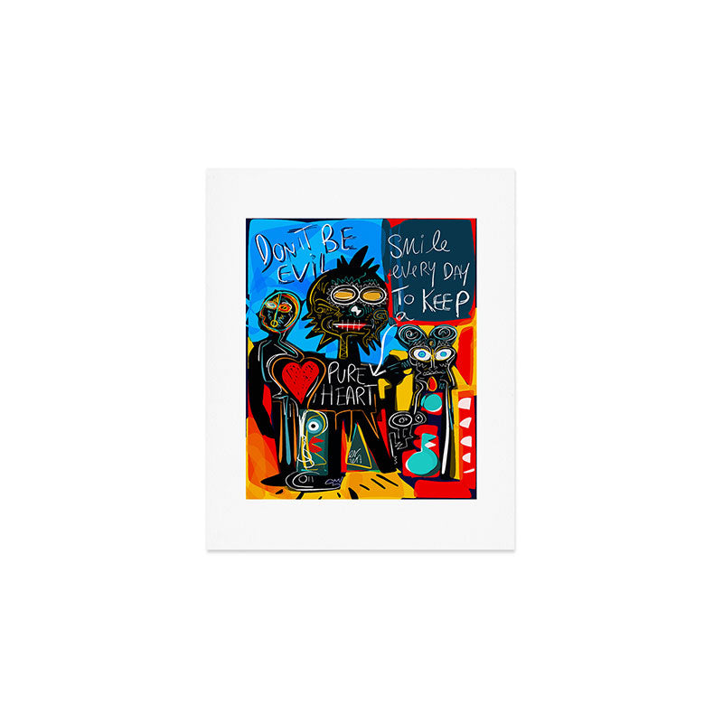 Don't be Evil Street Art Graffiti Art Print Gallery Image 1