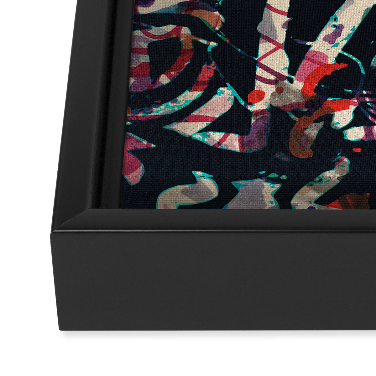 Graffiti Abstract Art Spray Paint Framed Canvas Print Gallery Image 3