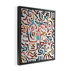 Graffiti Art Life in the Jungle with Symbols of Energy Framed Canvas Print Gallery Image 2