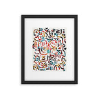 Graffiti Art Life in the Jungle with Symbols of Energy Framed Art Print Gallery Image 5